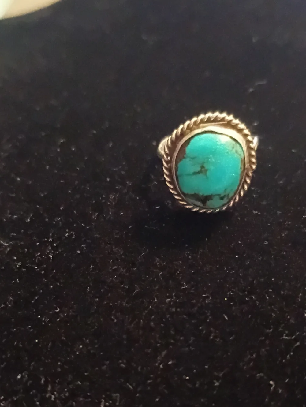 Authentic Small Native American-Navajo Turquoise And Sterling Silver Ring - Picture 8 of 9